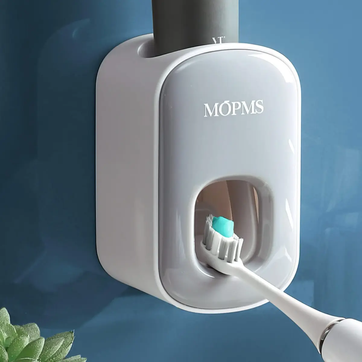 MOPMS Automatic Toothpaste Dispenser Grey | Hygienic Hands-Free Squeeze for Kids & Adults - main product image