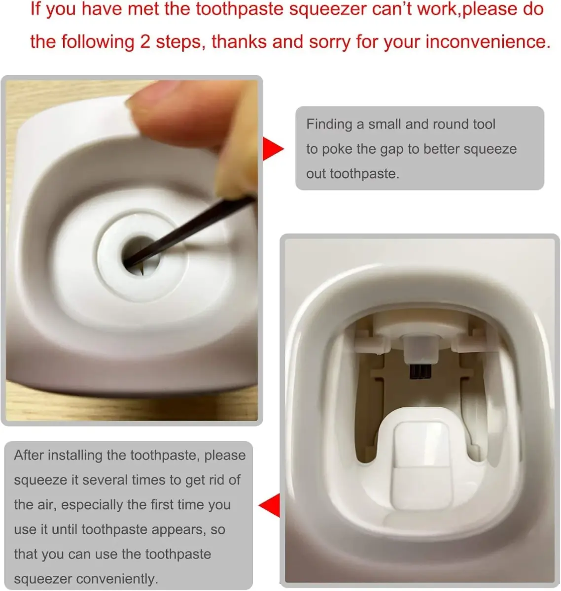 MOPMS Automatic Toothpaste Dispenser Grey | Hygienic Hands-Free Squeeze for Kids & Adults - view 3