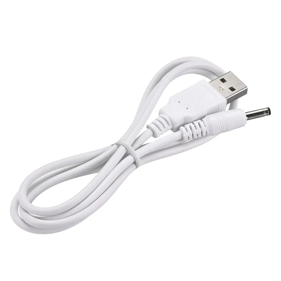 uxcell USB Type-A Male to 3.5 x 1.35mm DC 5V 1A Barrel Connector Charge Cable 1m (3.28ft) White | Powers USB Fans, Desk Lamps, Mini Speakers - main product image