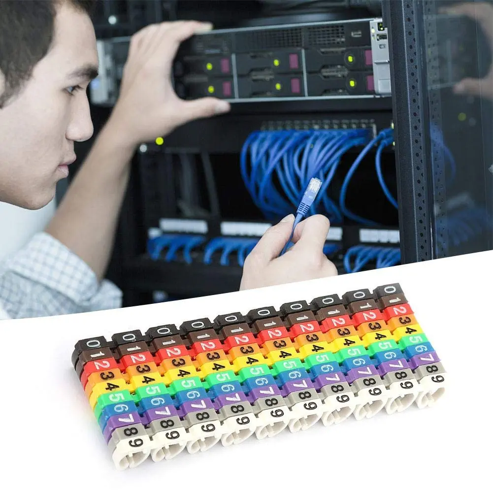 Fafeicy Wire Markers 100 PCS KCM-6MM Square | Bright Color Cables Label for Easy Identification - view 5