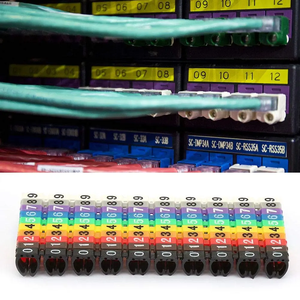 Fafeicy Wire Markers 100 PCS KCM-6MM Square | Bright Color Cables Label for Easy Identification - view 6
