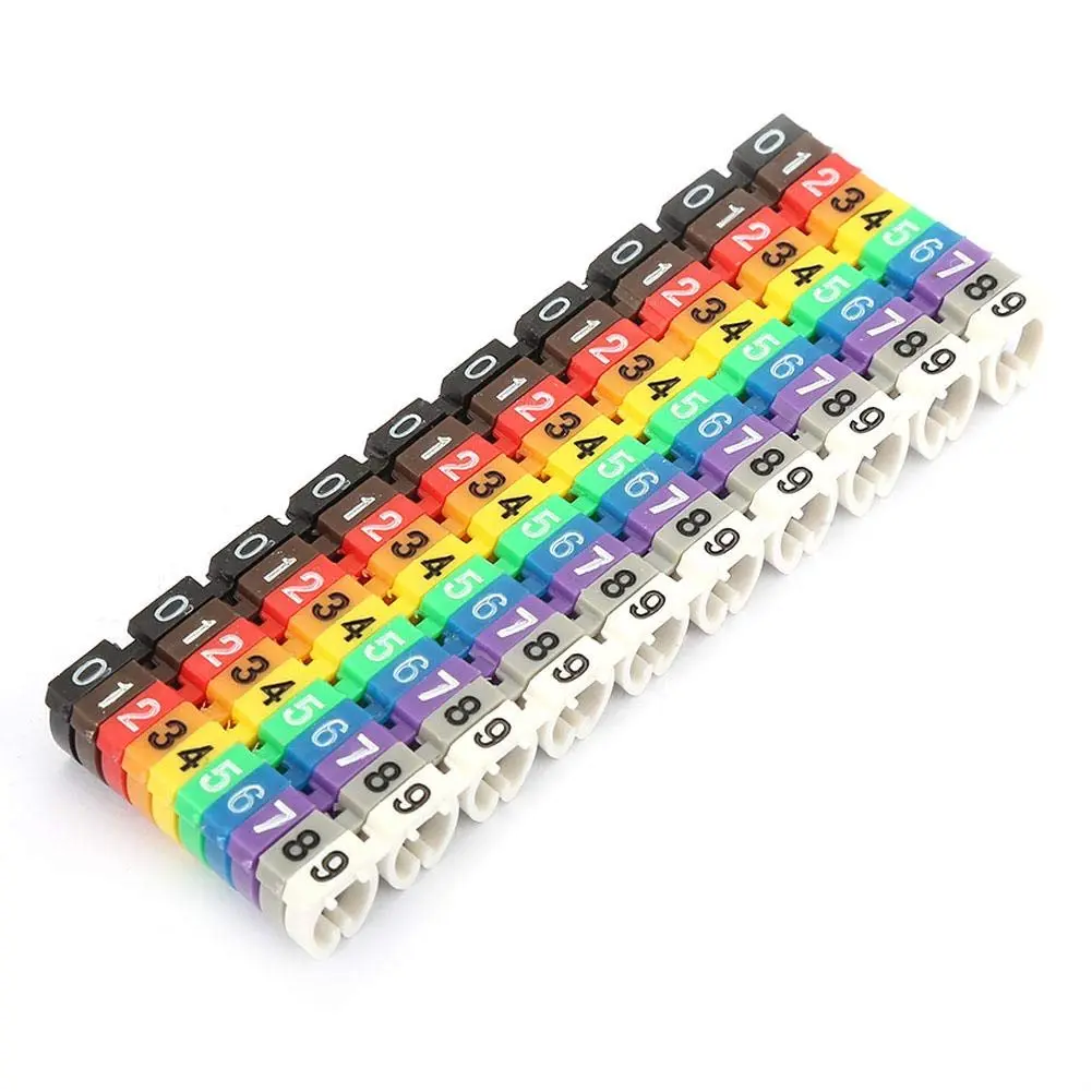 Fafeicy Wire Markers 100 PCS KCM-6MM Square | Bright Color Cables Label for Easy Identification - view 8