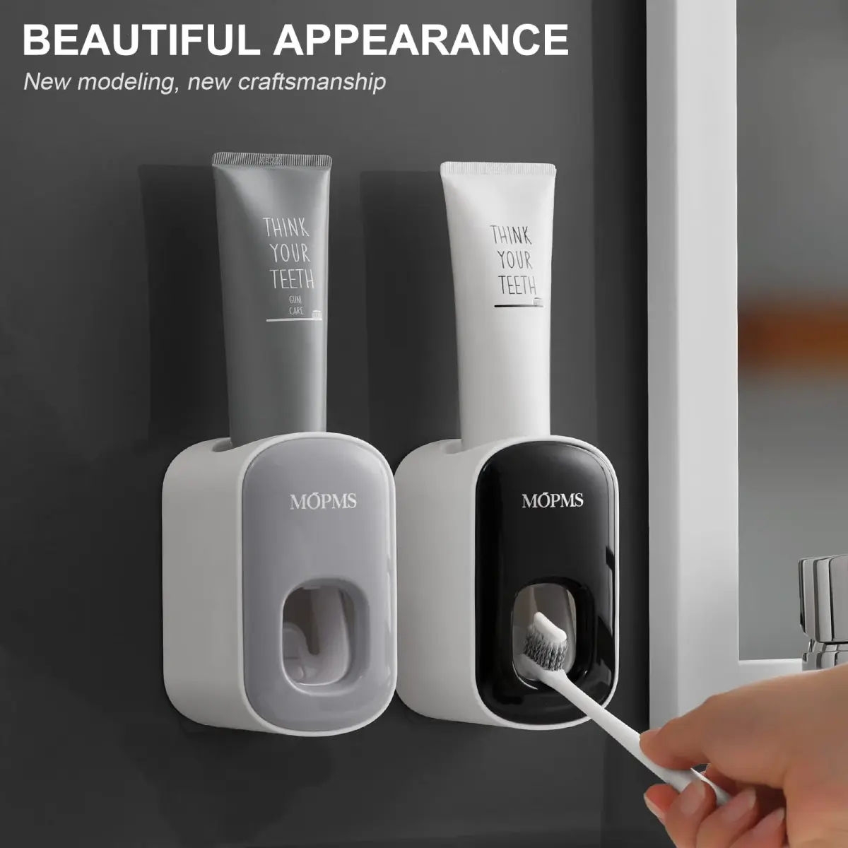 MOPMS Automatic Toothpaste Dispenser Black 1Pc | Hands-Free Squeeze for Kids & Adults - view 9
