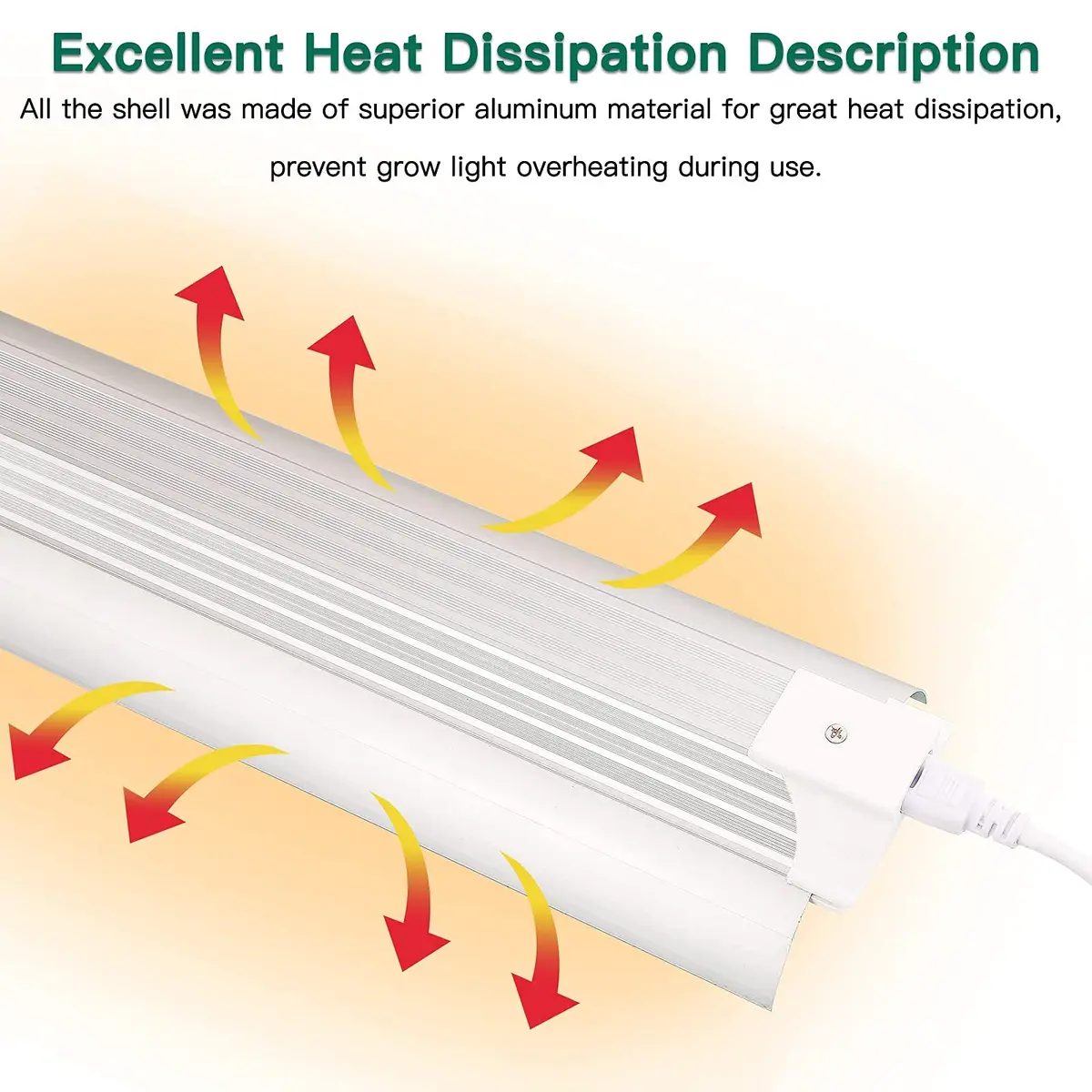SZHLUX Grow Light 4FT 140W | Full Spectrum Indoor Plant Light, Linkable, 4 Connected Max, 2-Year Warranty - view 6