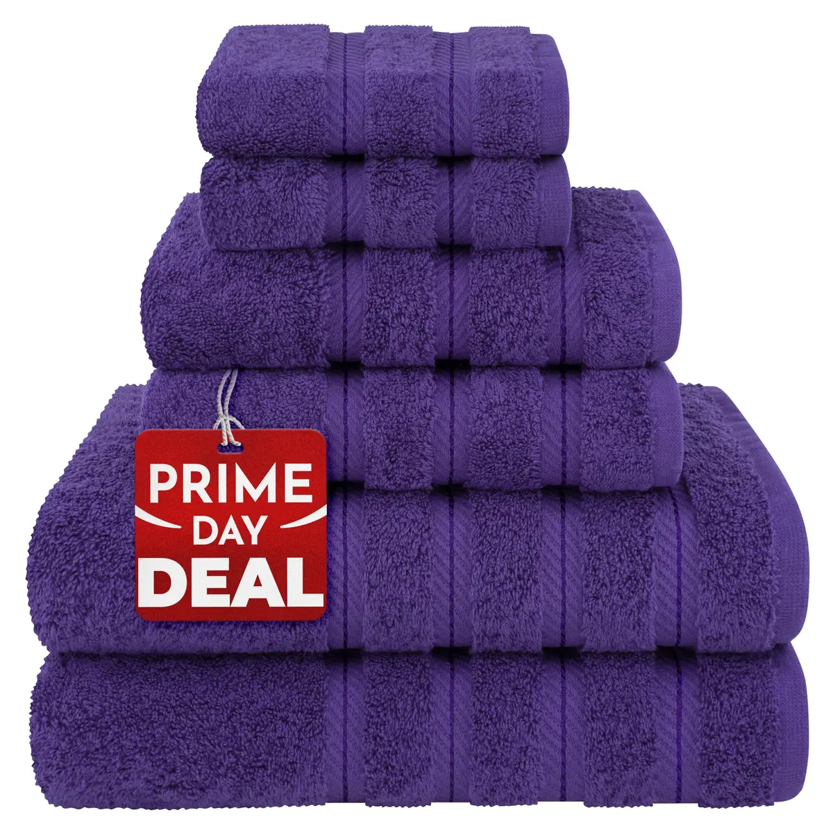 American Soft Linen 100% Cotton Turkish Towels 6 Piece Set | Luxurious, Absorbent & Quick Drying - main product image