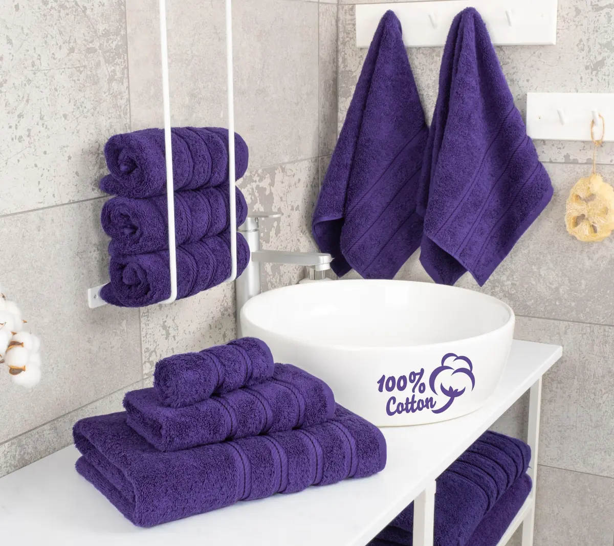 American Soft Linen 100% Cotton Turkish Towels 6 Piece Set | Luxurious, Absorbent & Quick Drying - view 2