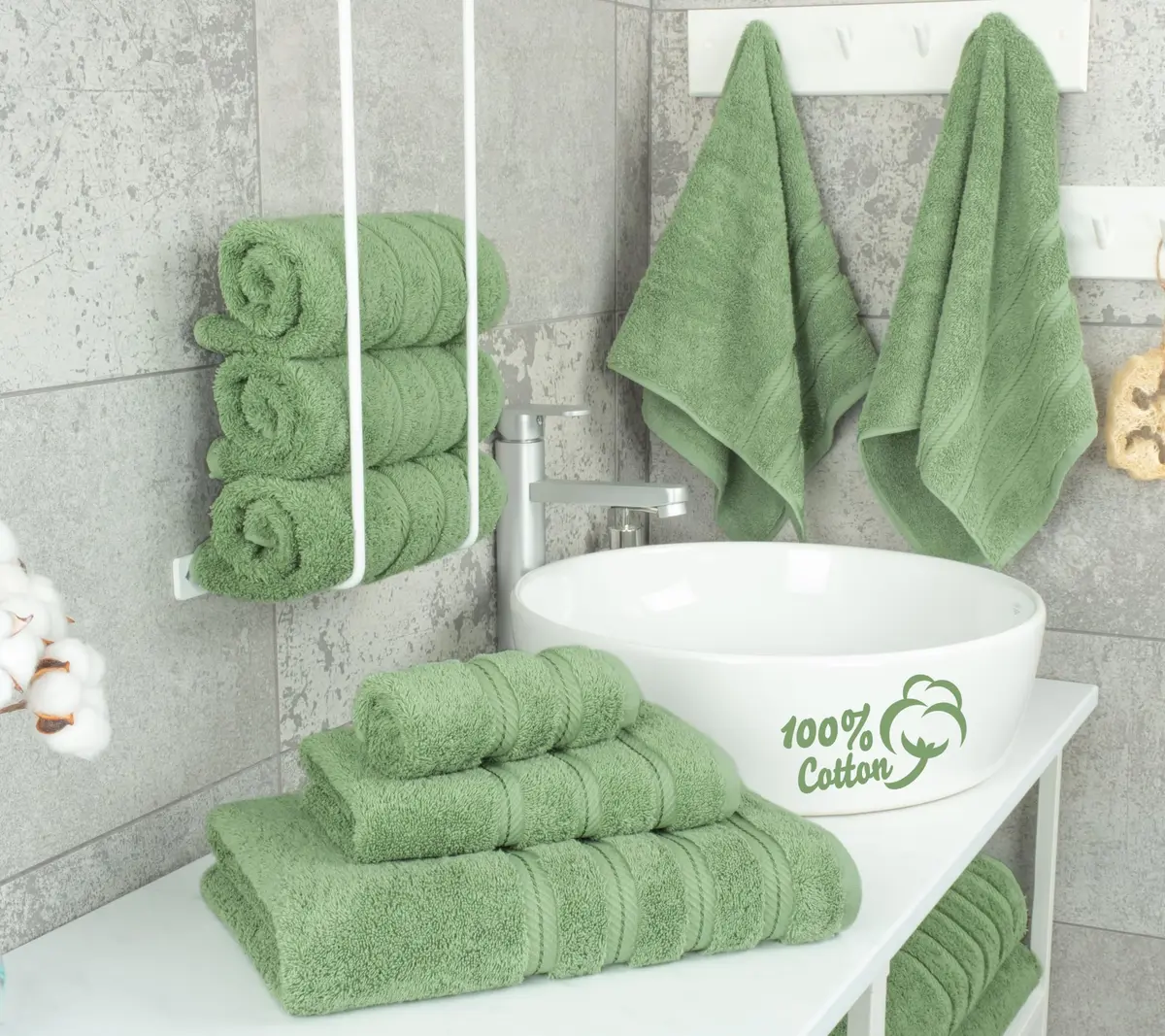 American Soft Linen 100% Cotton Turkish Towels - 6 Piece Set | Luxurious, Absorbent & Quick-Dry - view 2