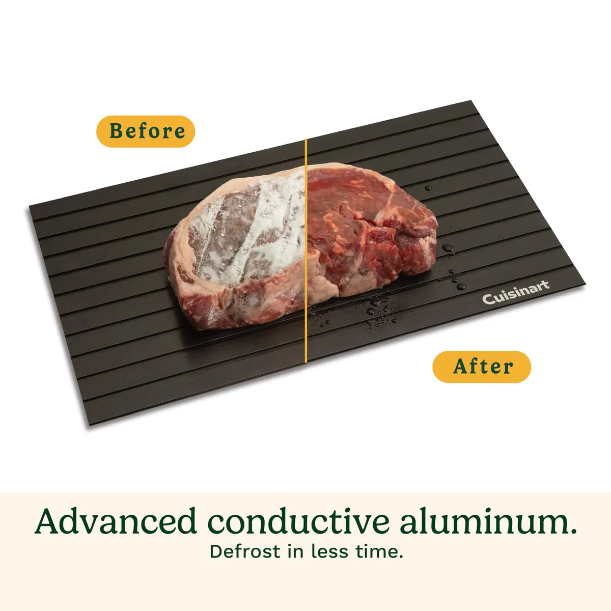 Cuisinart Defrosting Tray for Frozen Meat | Conductive Aluminum Thaws Food Fast - view 3