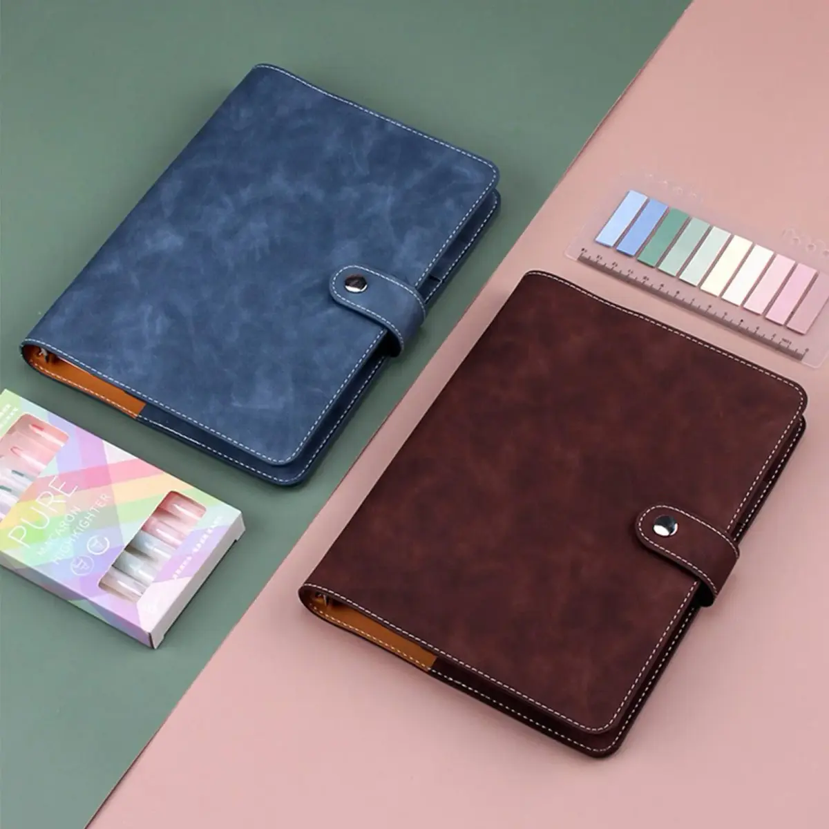 tutata A5 PU Leather Notebook Binder 18.1 cm (7 x 9.25 IN) | Refillable 6-Ring Cover for A5 Filler Paper - view 6