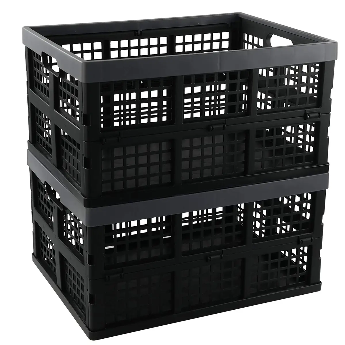 Sosody 34 L Plastic Storage Milk Crates, Large Collapsible Basket | Foldable, Durable & Spacious (70-120c) - main product image