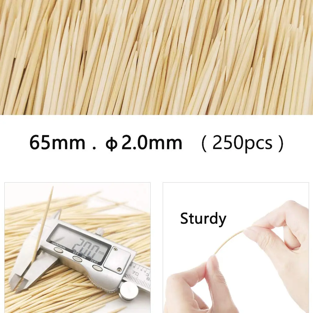 BLUE TOP Bamboo Toothpicks 1000 PCS in 4 Bottles | Eco-Friendly Natural Bamboo, Sturdy & Smooth (70-120 chars) - view 2