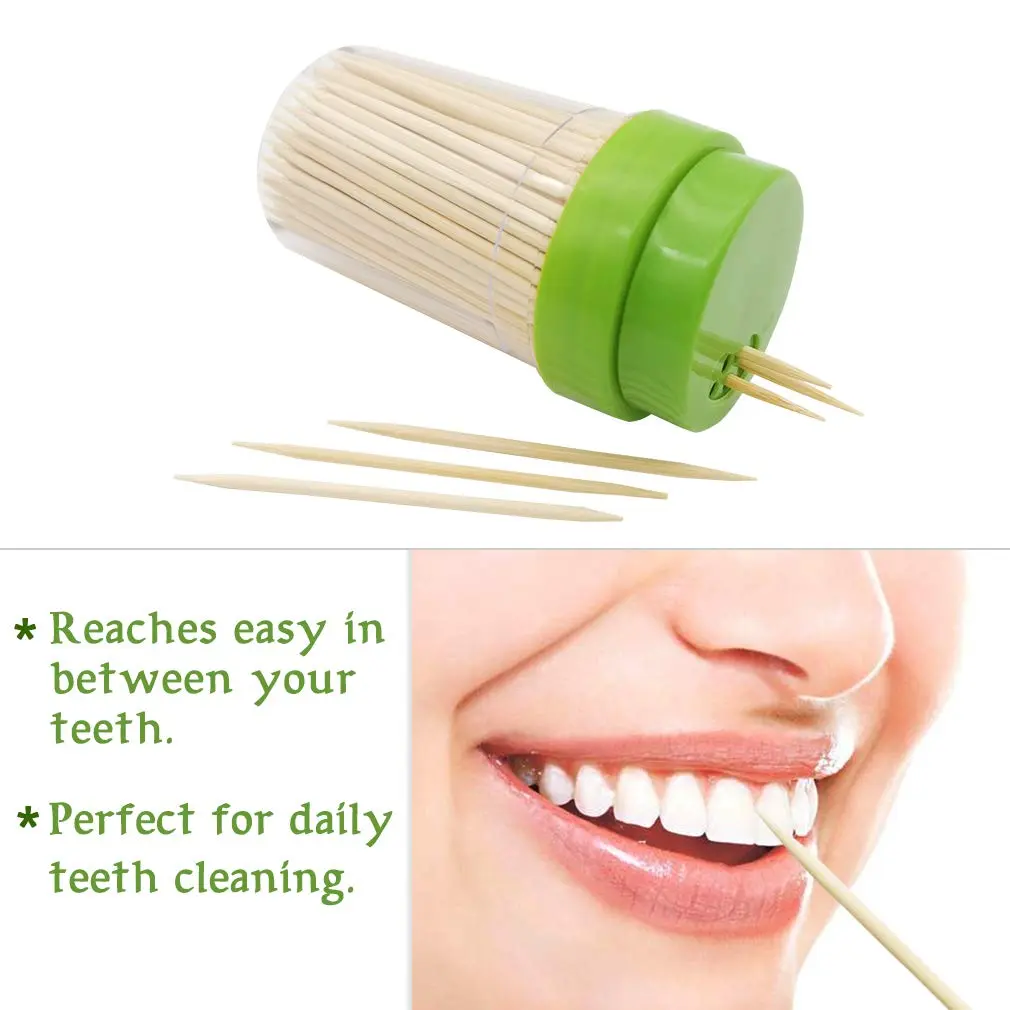 BLUE TOP Bamboo Toothpicks 1000 PCS in 4 Bottles | Eco-Friendly Natural Bamboo, Sturdy & Smooth (70-120 chars) - view 3