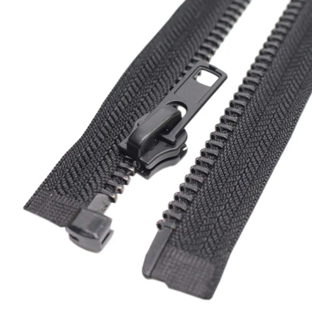 MebuZip #8 20 Inch Black Nickel Teeth Separating Jacket Zipper for Men (RH) | Heavy Duty Metal Zipper for Jackets - main product image