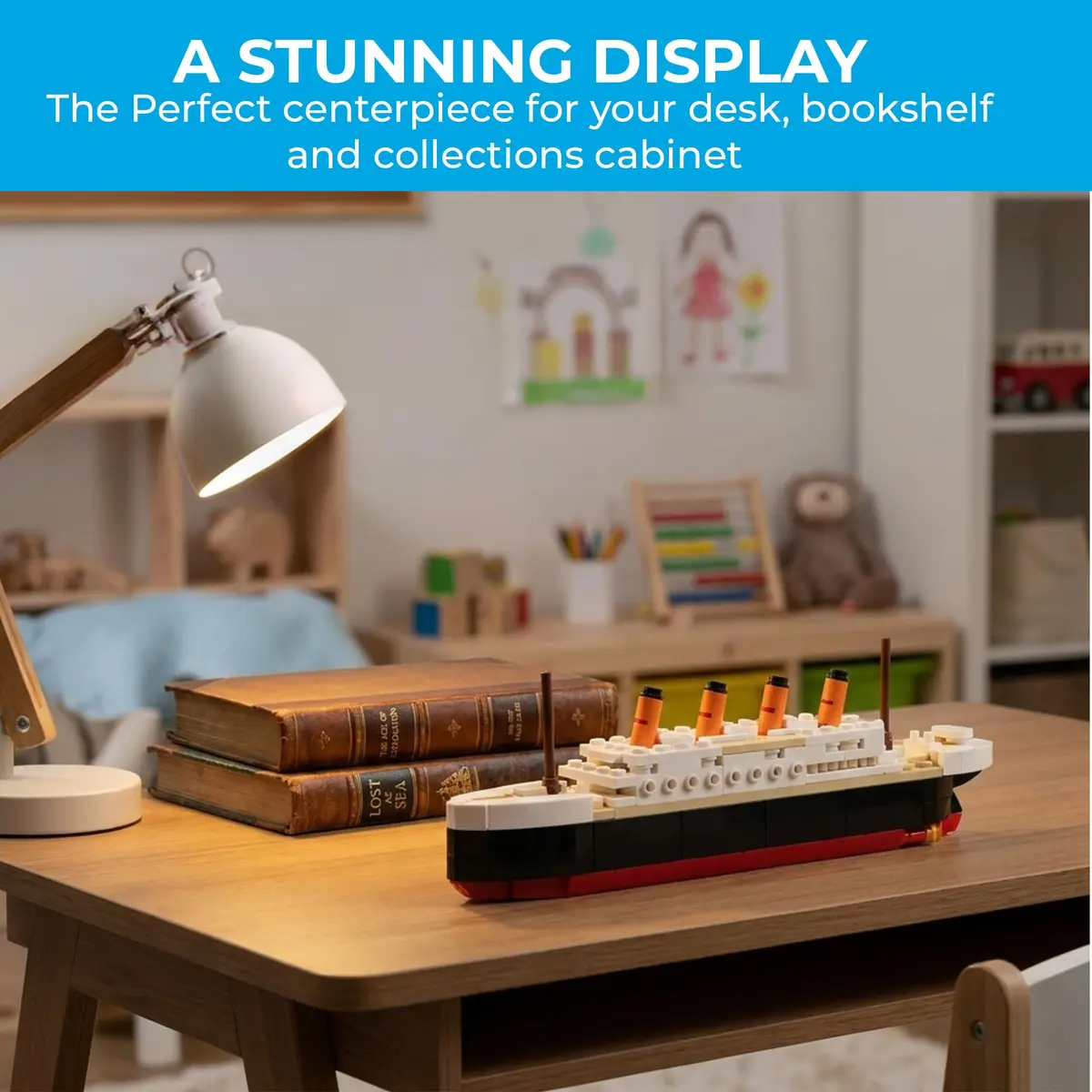 Brick Loot Titanic Building Set, 217-Pcs Historic Ocean Liner Brick Display | STEM Learning Toy for Kids & Adults - view 6