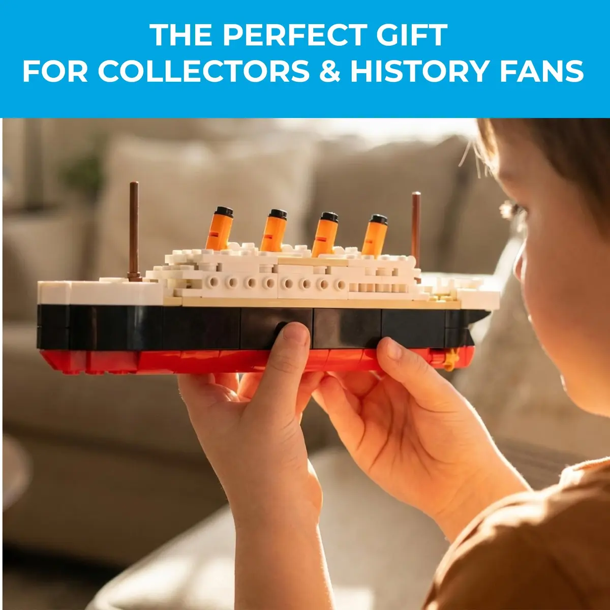 Brick Loot Titanic Building Set, 217-Pcs Historic Ocean Liner Brick Display | STEM Learning Toy for Kids & Adults - view 7