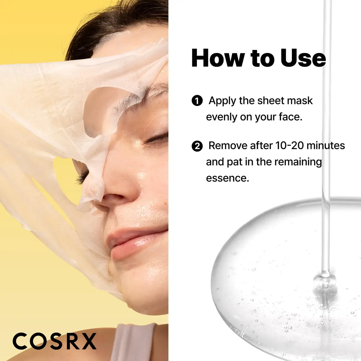 COSRX Snail Mucin Sheet Mask 10 EA with Snail Mucin Serum | Hydrating & Nourishing - view 6