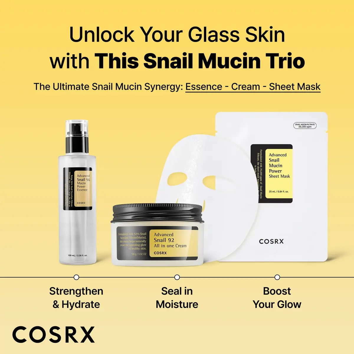 COSRX Snail Mucin Sheet Mask 10 EA with Snail Mucin Serum | Hydrating & Nourishing - view 7