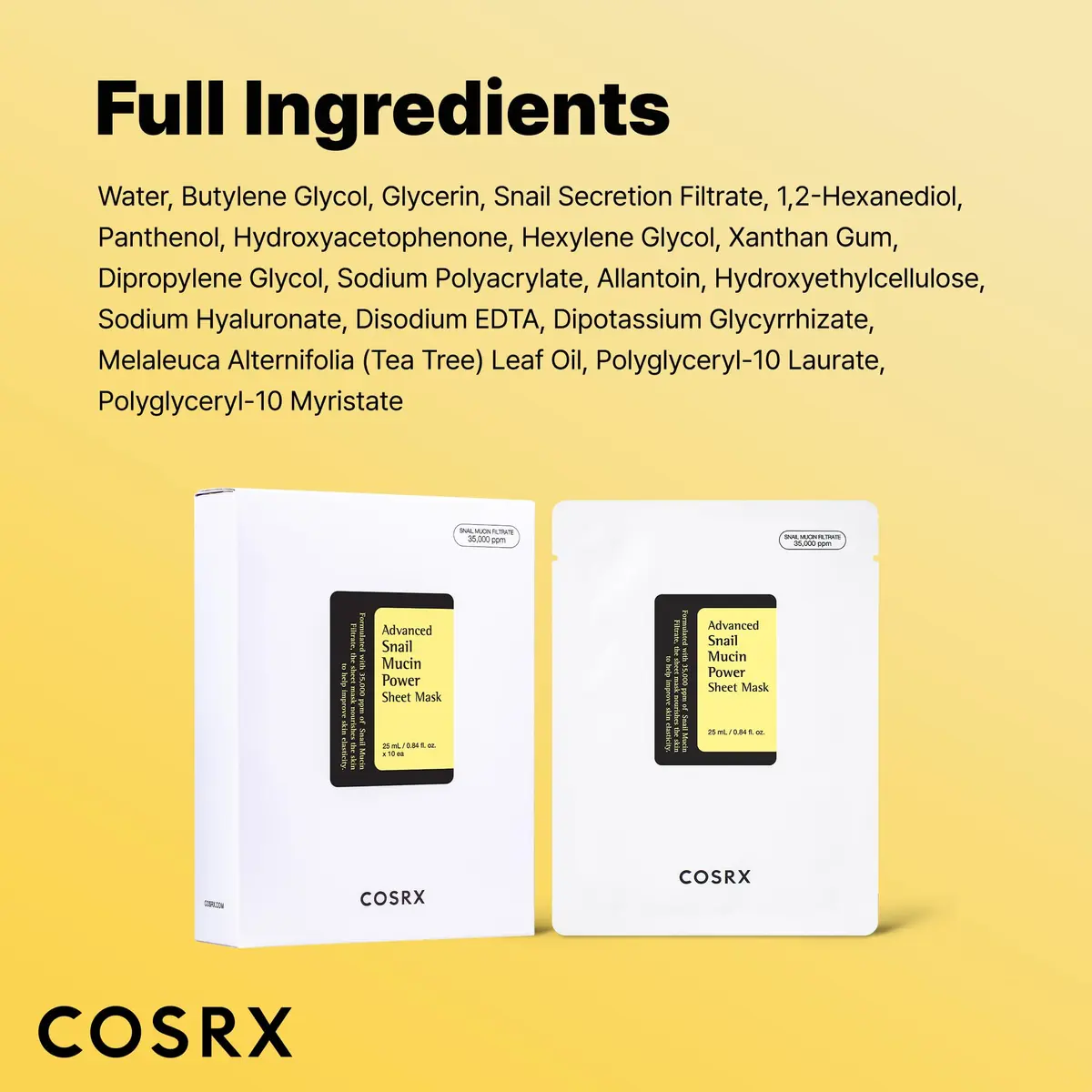 COSRX Snail Mucin Sheet Mask 10 EA with Snail Mucin Serum | Hydrating & Nourishing - view 8