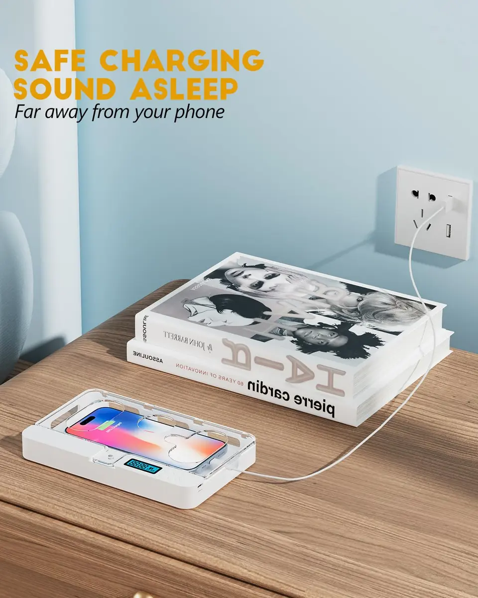 IDISKK Auto Timer Lock Box for Smartphones | 19.1 cm x 12 cm x 2.4 cm - view 4