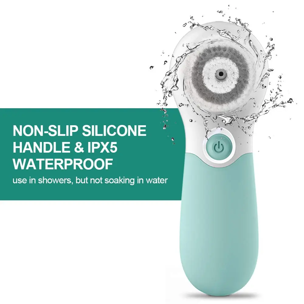 TOUCHBeauty Facial Cleansing Brush Electric Face Exfoliating Massage Brush 2-Speed Deep Cleaning, 3 Heads, Waterproof, AA Battery - view 5