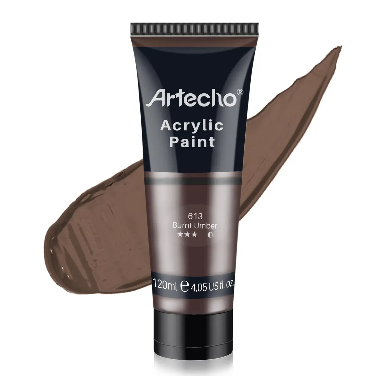 Artecho Acrylic Paint Burnt Umber 120ml | Fast Dry, Gloss Finish, Non-Toxic for Canvas & Crafts - main product image