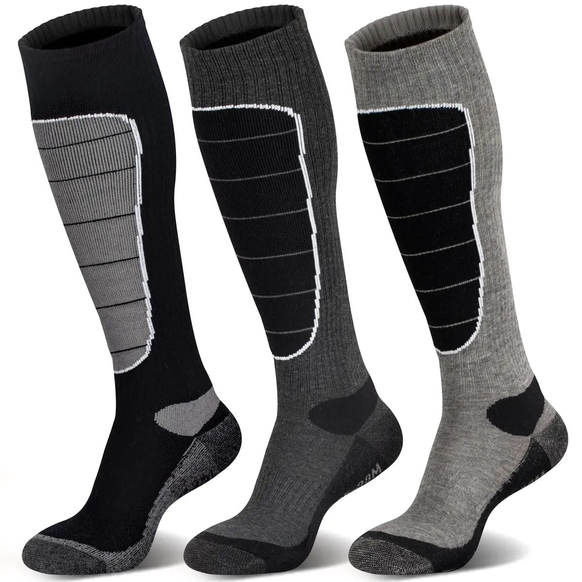 Hylaea Unisex Knee High Merino Wool Ski Snowboard Socks, Cushioning & Warm | Thermal, Moisture Wicking, Cushioned, Compression - main product image
