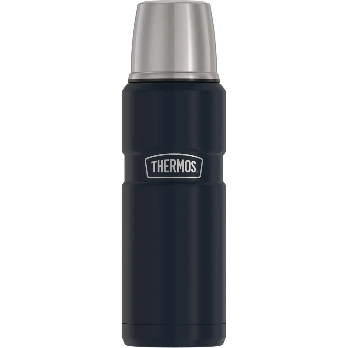 THERMOS Stainless King Vacuum-Insulated Compact Bottle, 591ml (16 Ounce), Midnight Blue | Hot for 18 Hrs, Cold for 24 Hrs - main product image