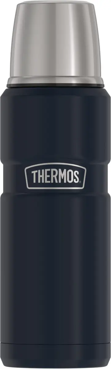 THERMOS Stainless King Vacuum-Insulated Compact Bottle, 591ml (16 Ounce), Midnight Blue | Hot for 18 Hrs, Cold for 24 Hrs - main product image