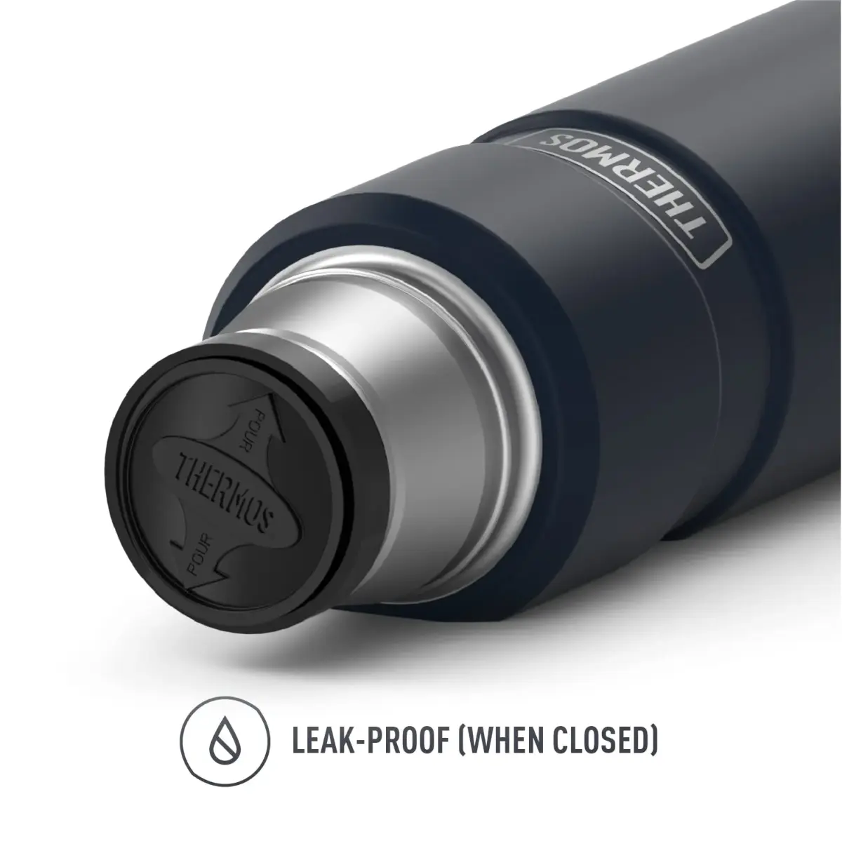 THERMOS Stainless King Vacuum-Insulated Compact Bottle, 591ml (16 Ounce), Midnight Blue | Hot for 18 Hrs, Cold for 24 Hrs - view 3