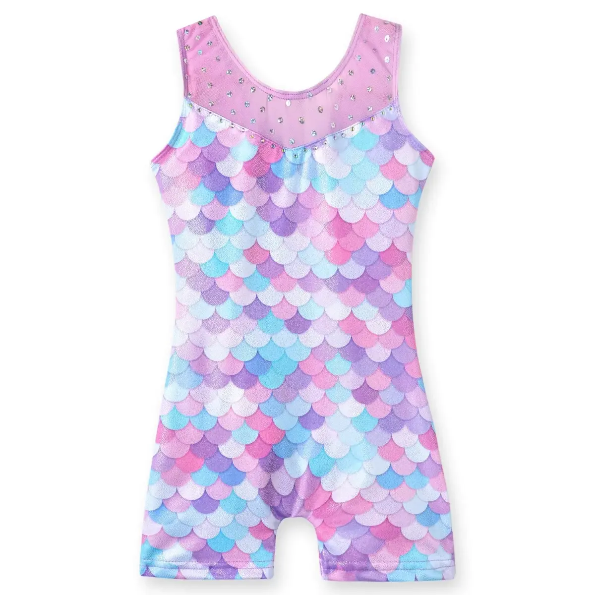 Belovance Girls Gymnastics Leotard Mermaid Purple 6-7 Years | Shiny Unicorn Athletic Dance Wear - main product image