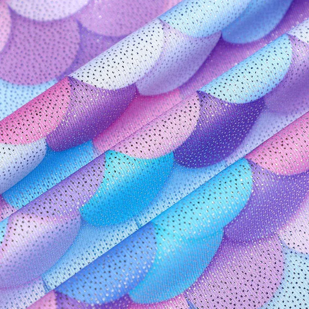 Belovance Girls Gymnastics Leotard Mermaid Purple 6-7 Years | Shiny Unicorn Athletic Dance Wear - view 4