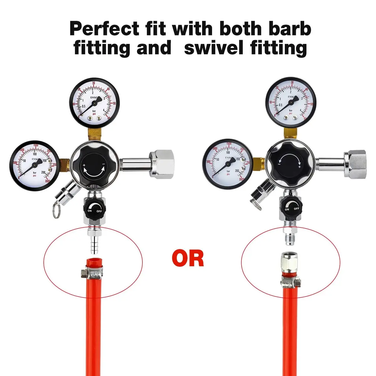 Ferroday Ball Lock Gas Line Assembly 5ft (1.52m) Red | Leak-Proof CO2 Hose for Home Brewing - view 5