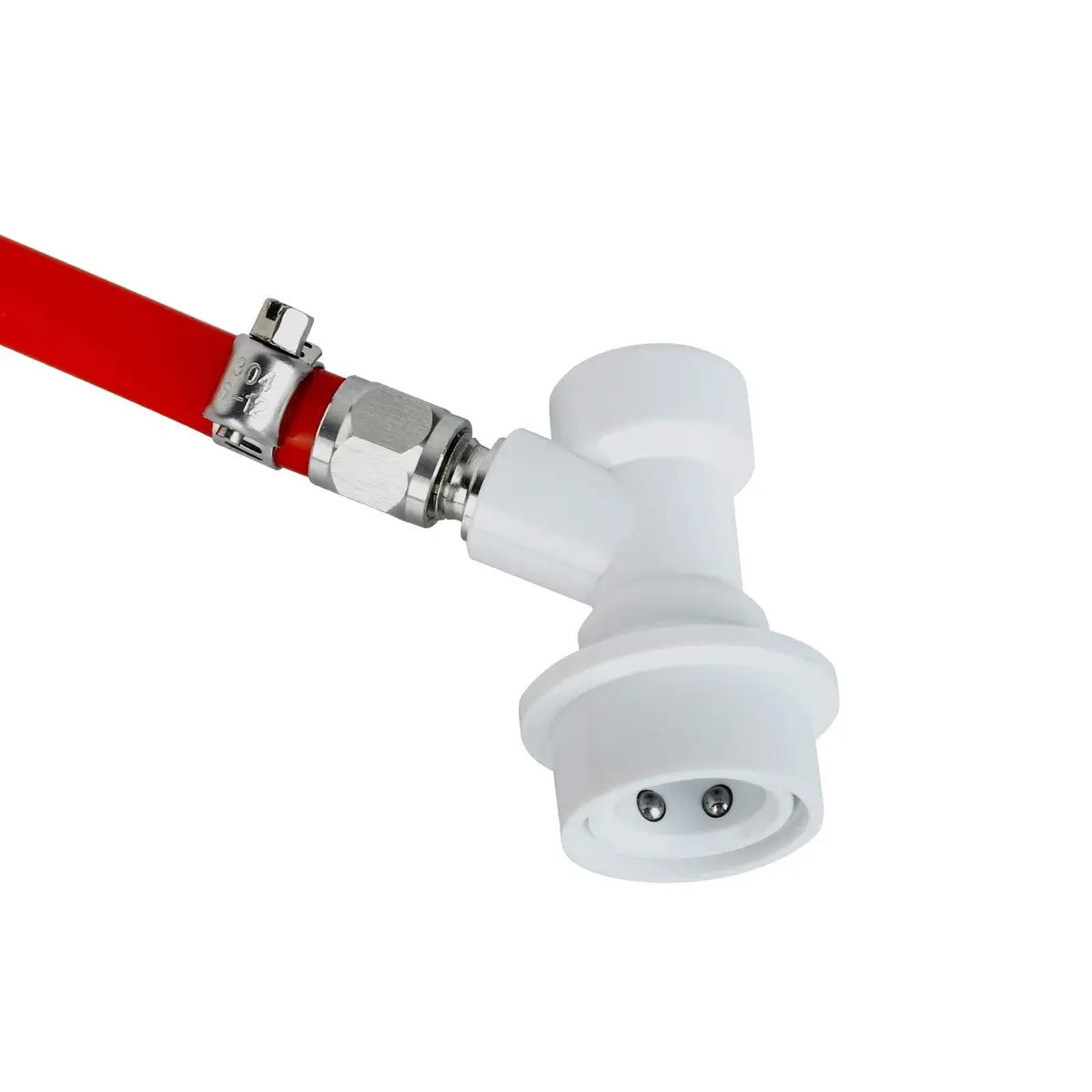 Ferroday Ball Lock Gas Line Assembly 5ft (1.52m) Red | Leak-Proof CO2 Hose for Home Brewing - view 3