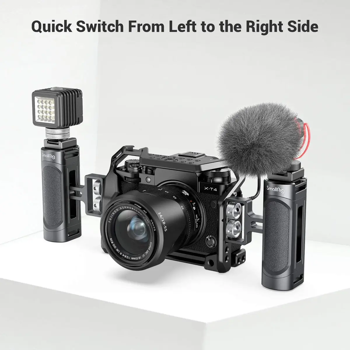 SMALLRIG Mini Side Handle Handgrip with Dual 1/4"-20 Screw Mount & Built-in Wrench, Up and Down Adjustable (139g) | Camera Cage Mount - view 3