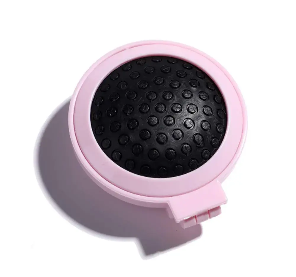 AKOAK Pink Folding Massage Comb with Mirror & Airbag Cushion, 6.5cm | Detangles & Massages Scalp - view 4