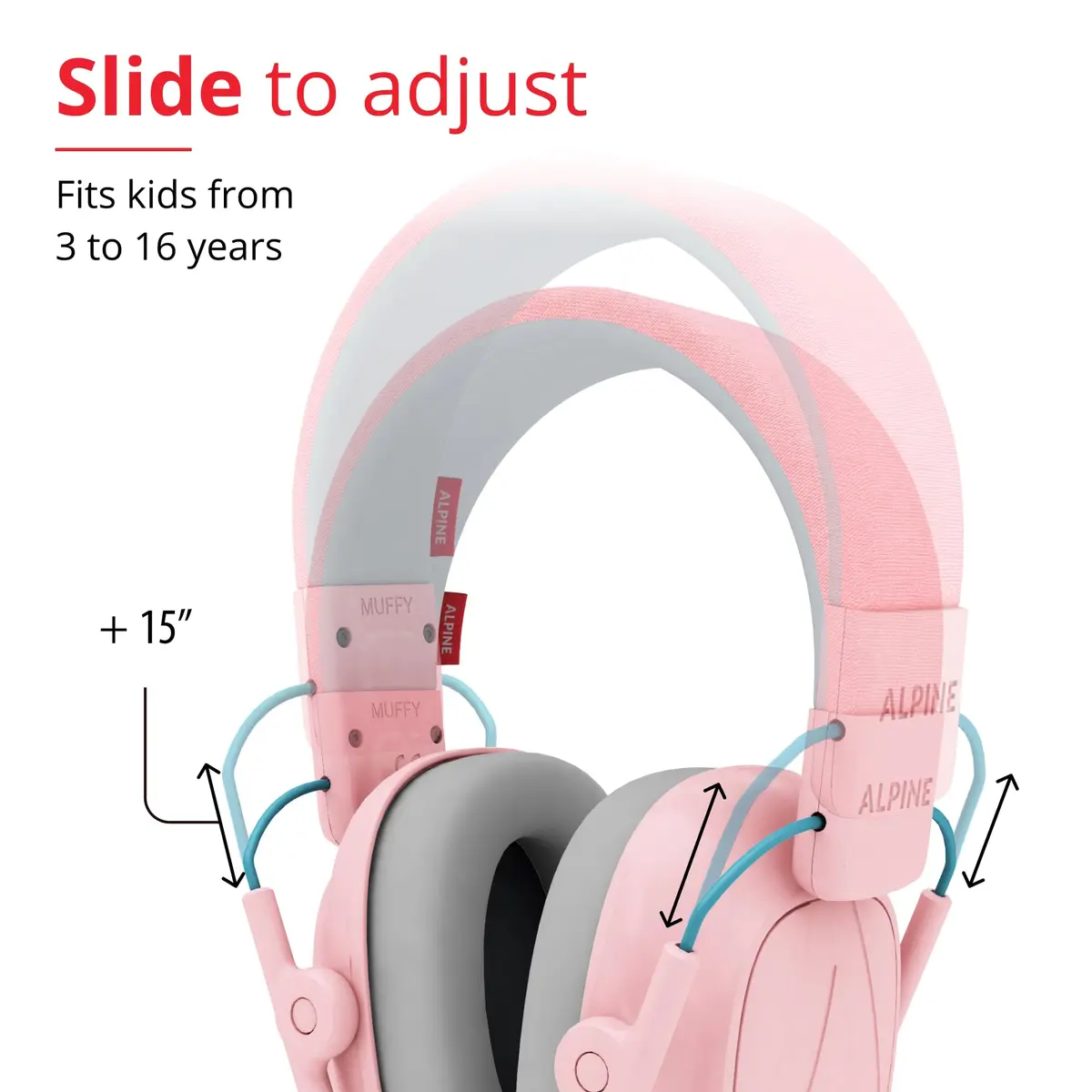 Alpine Muffy Kids Ear Muffs for Kids Ear Protection | 174 g (6.1 oz) | 3-16 Years - view 3