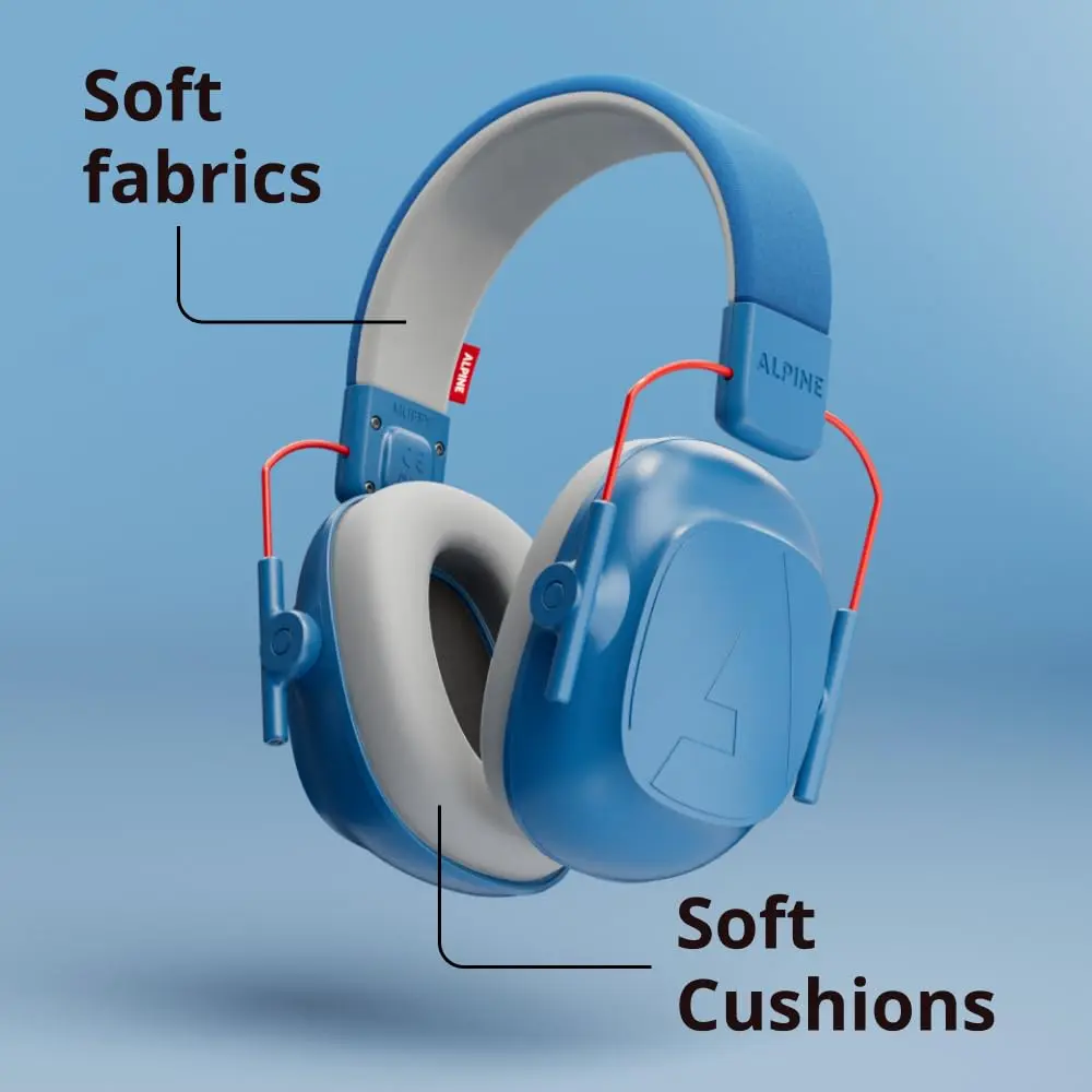 Alpine Muffy Kids Noise Reduction Earmuffs - 5-16 y - Ear Defender - Blue | Protects Young Ears in Noisy Settings - view 4