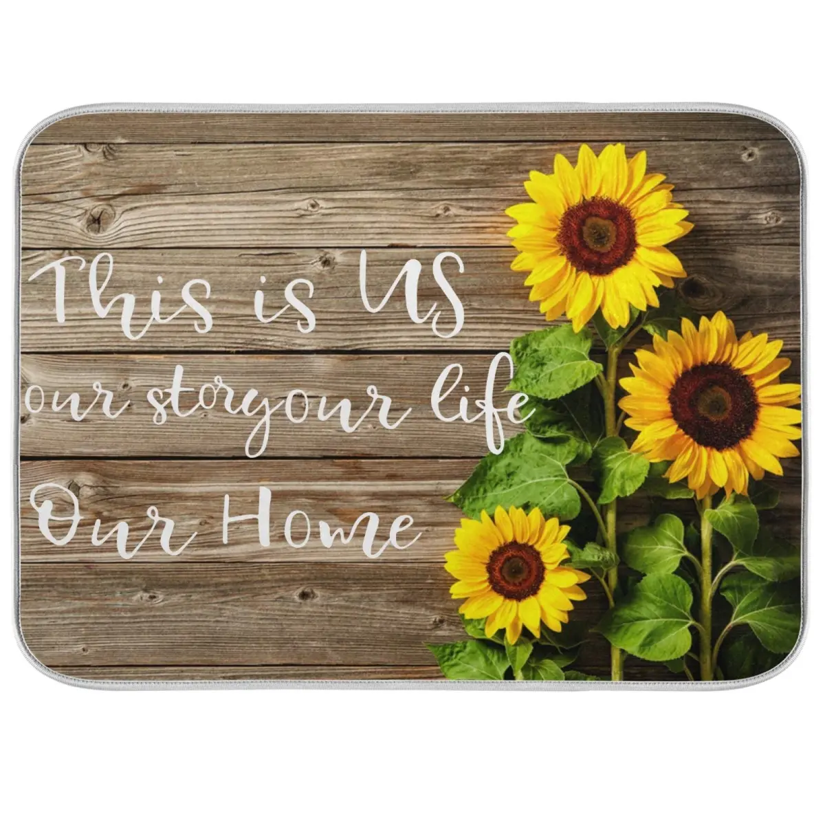Emelivor Absorbent Dish Drying Mat 40.64cm x 45.72cm (16x18 Inch) | Reversible Kitchen Counter Decor - main product image