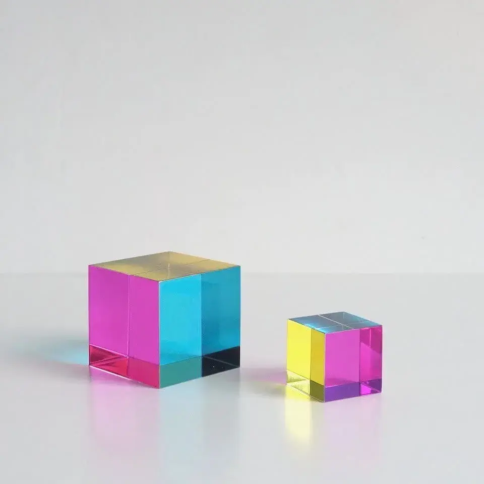 CMY Cubes Original 50mm Cyan Magenta Yellow Cube | Optical Color Mixing for Ages 15+, Educational, Physics Desk Object - view 4