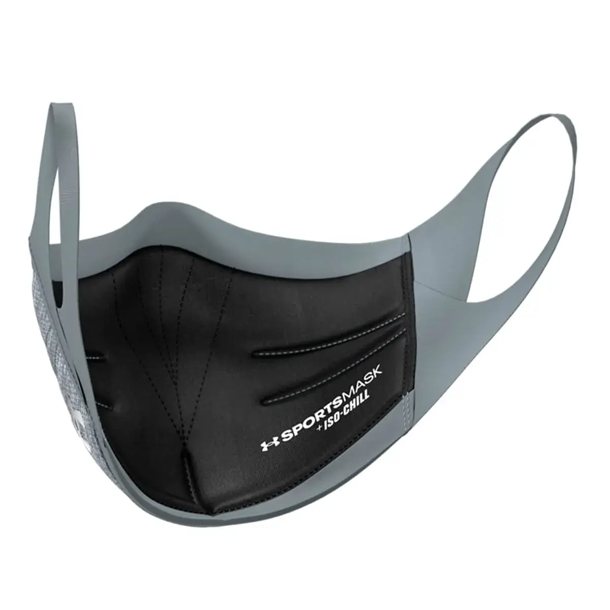 Under Armour Unisex Sports MaskDISC, Pitch Gray (013)/Silver Chrome, Large/X-Large | Breathable & Cool-Touch Fabric - view 2