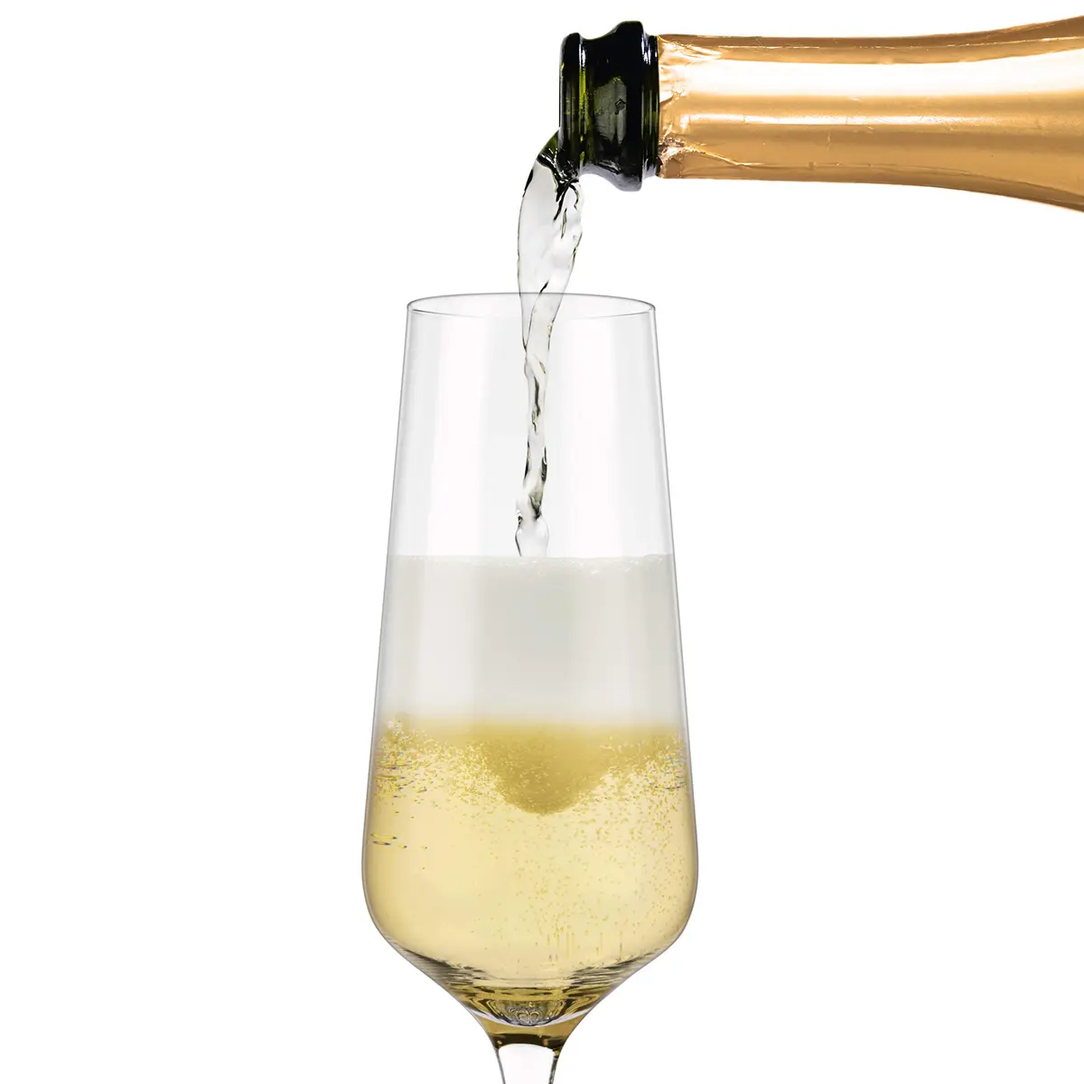 LUXBE Champagne Crystal Flutes Glasses Set of 4 | Elegant Hand Blown Sparkling Wine Glasses, 12oz / 350ml - view 2