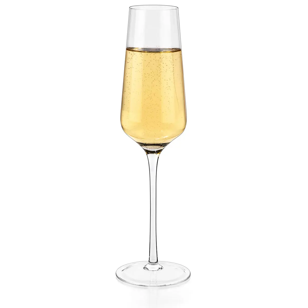 LUXBE Champagne Crystal Flutes Glasses Set of 4 | Elegant Hand Blown Sparkling Wine Glasses, 12oz / 350ml - view 3
