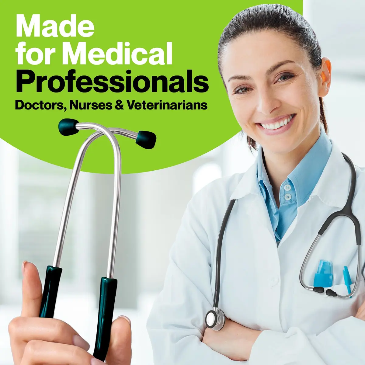 Durabasics Black Stethoscope Ear Tips Set (Small & Medium) | Compatible with Littmann Classic III & Cardiology Models - view 4
