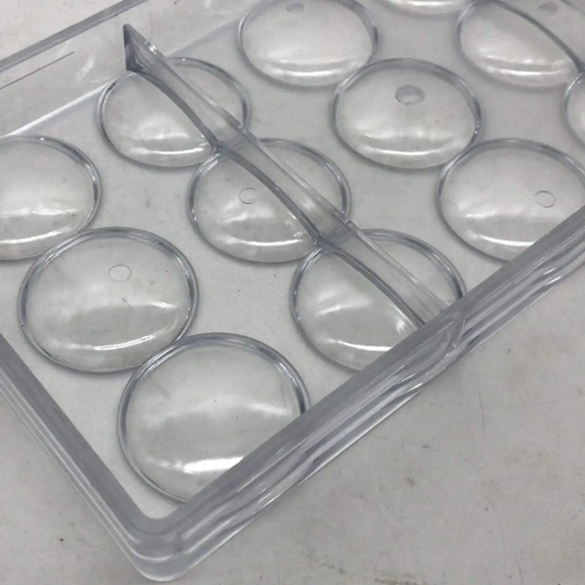 Goldbaking Oblate Chocolate Mold Volcanic Polycarbonate 27.5cm x 13.5cm | Impact-Resistant Candy Form - view 2