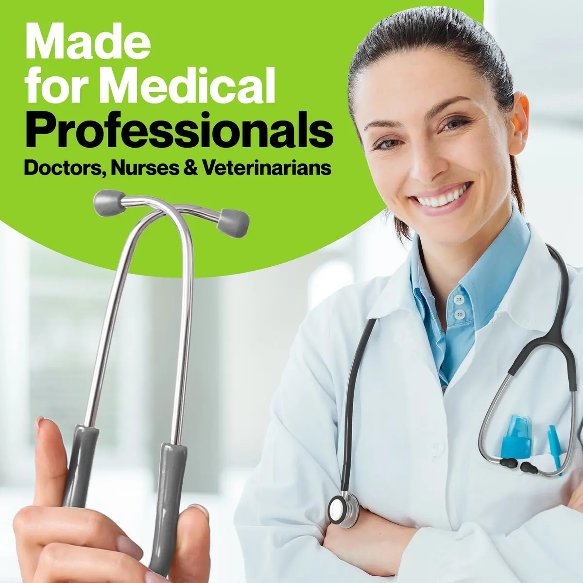 Durabasics Grey Stethoscope Ear Tips Set | Compatible with Littmann Classic III, Cardiology 3, 4, & IV - view 4