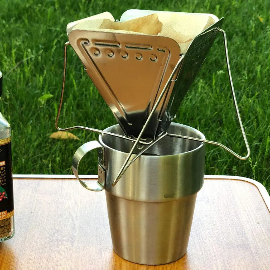 Lanema Collapsible Coffee Drip Stainless Steel | Portable Foldable Camping Coffee Maker - view 3