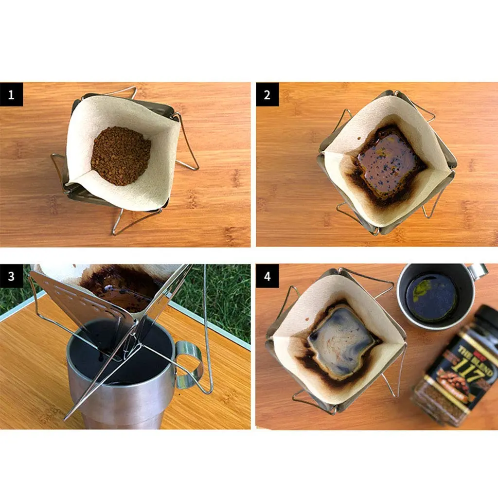 Lanema Collapsible Coffee Drip Stainless Steel | Portable Foldable Camping Coffee Maker - view 4