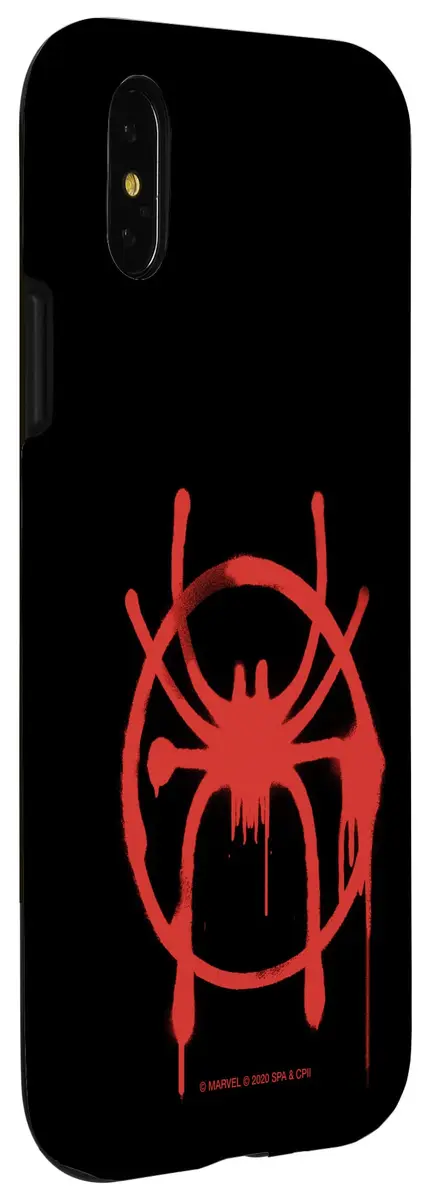 Marvel Spider-Man Into The Spider-Verse Miles Morales Spider Case for iPhone X/XS | Bold Graffiti Design with Drop Protection - view 3