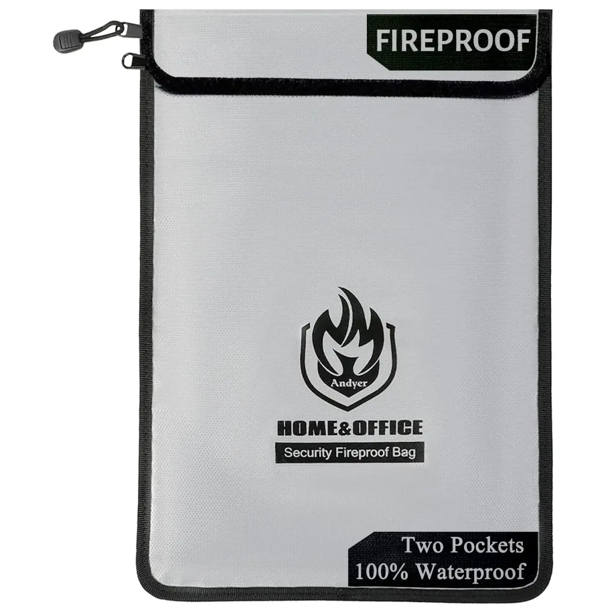 Andyer Fireproof Document Bag 38cm x 28cm (15"x11") | UL Certified Fire & Water Resistant - main product image
