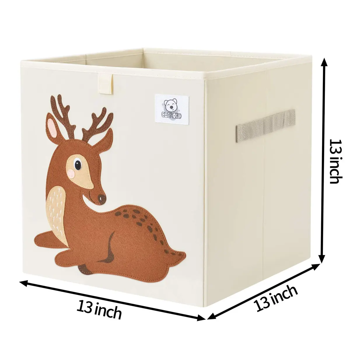 CLCROBD 13 Inch Animal Cube Storage Bins | Foldable Fabric Toy Box & Toy Chest for Nursery & Playroom - view 2
